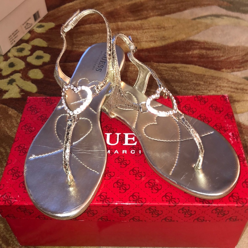Guess gold sandals